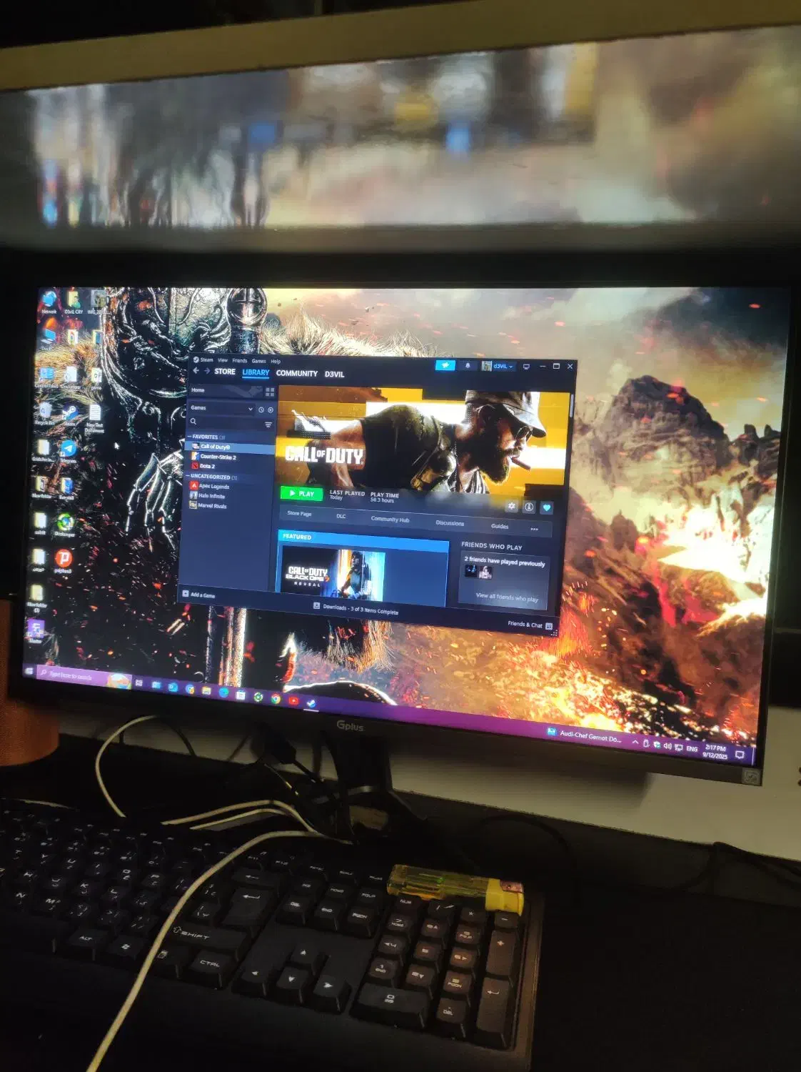 مانیتور 24 اینچ gplus 75hz|قطعات و لوازم جانبی رایانه|قدس, شهرقدس|دیوار