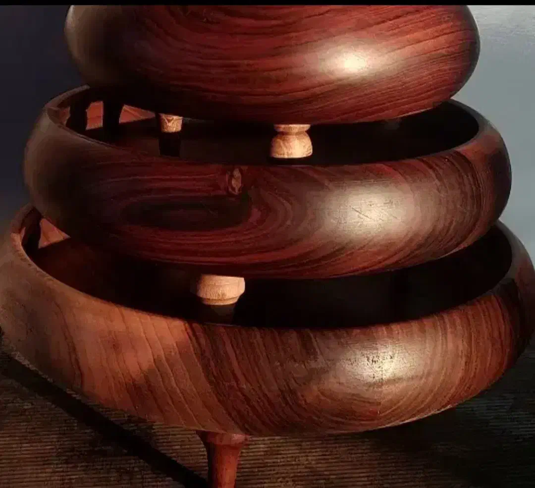 ظروف چوبی پایه وسط|ظروف سرو و پذیرایی|قم, شهدا|دیوار