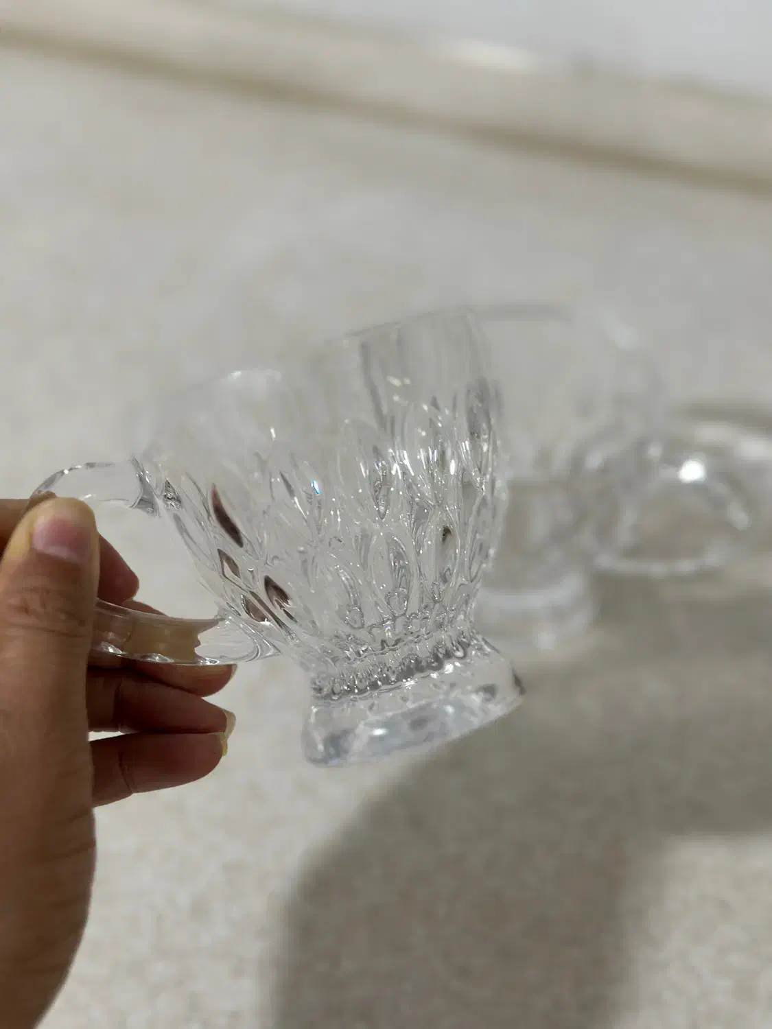 ست استکان و قندان کریستال خارجی|ظروف سرو و پذیرایی|ماهدشت, |دیوار