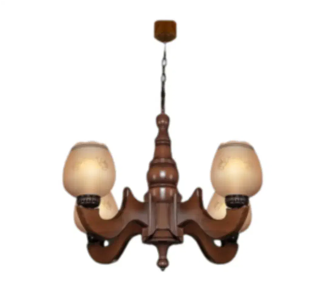 لوستر چوبی چهار شاخه..|لوستر و چراغ آویز|کرمانشاه, |دیوار