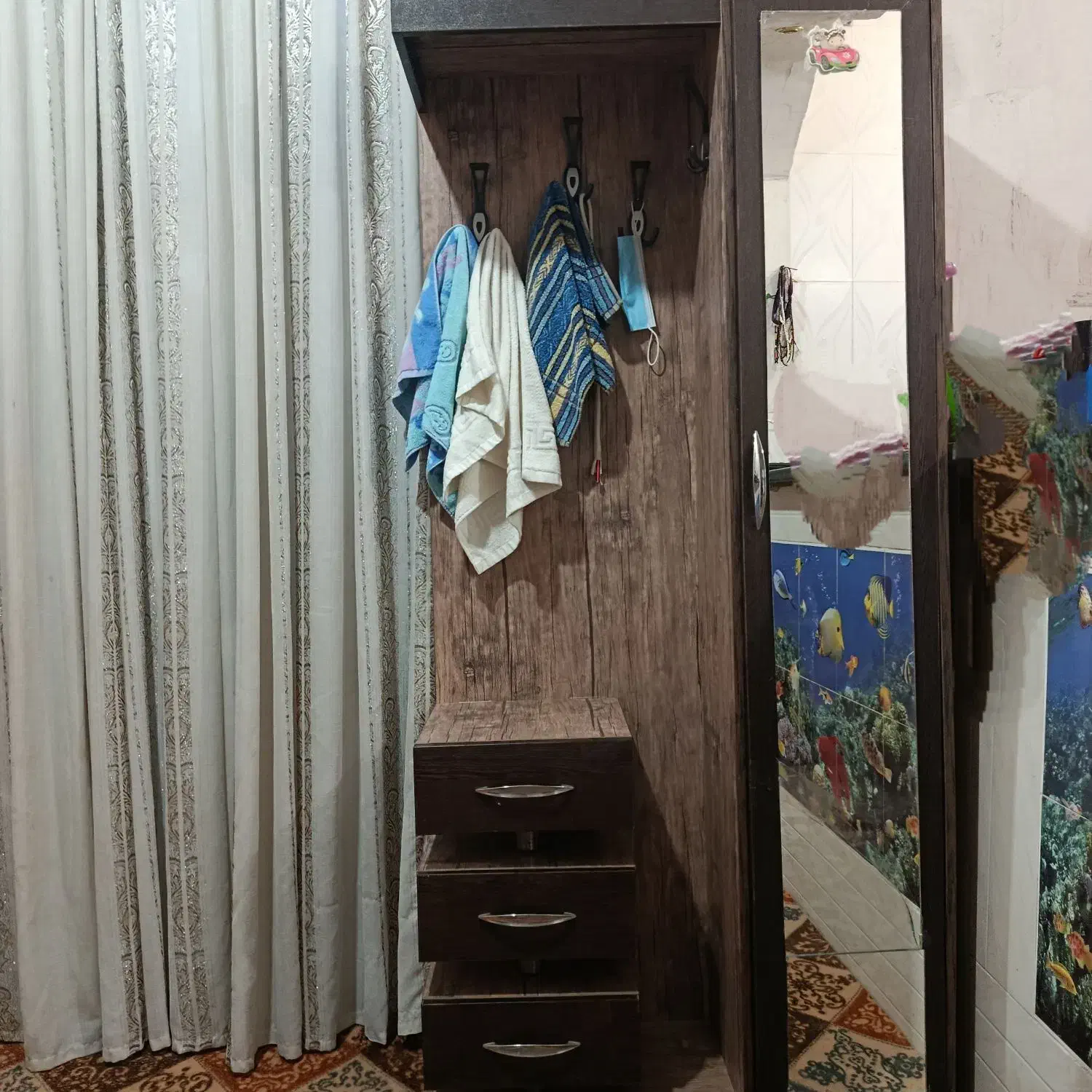 جاکفشی ومیزتلویزیون|جاکفشی، کمد، دراور|اهرم, |دیوار