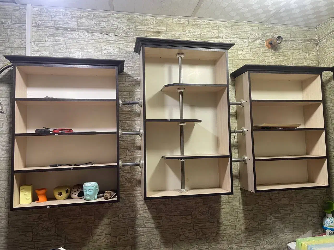 قفسه دیواری وپیشخوان|کتابخانه، شلف، قفسه‌های دیواری|شوش, |دیوار