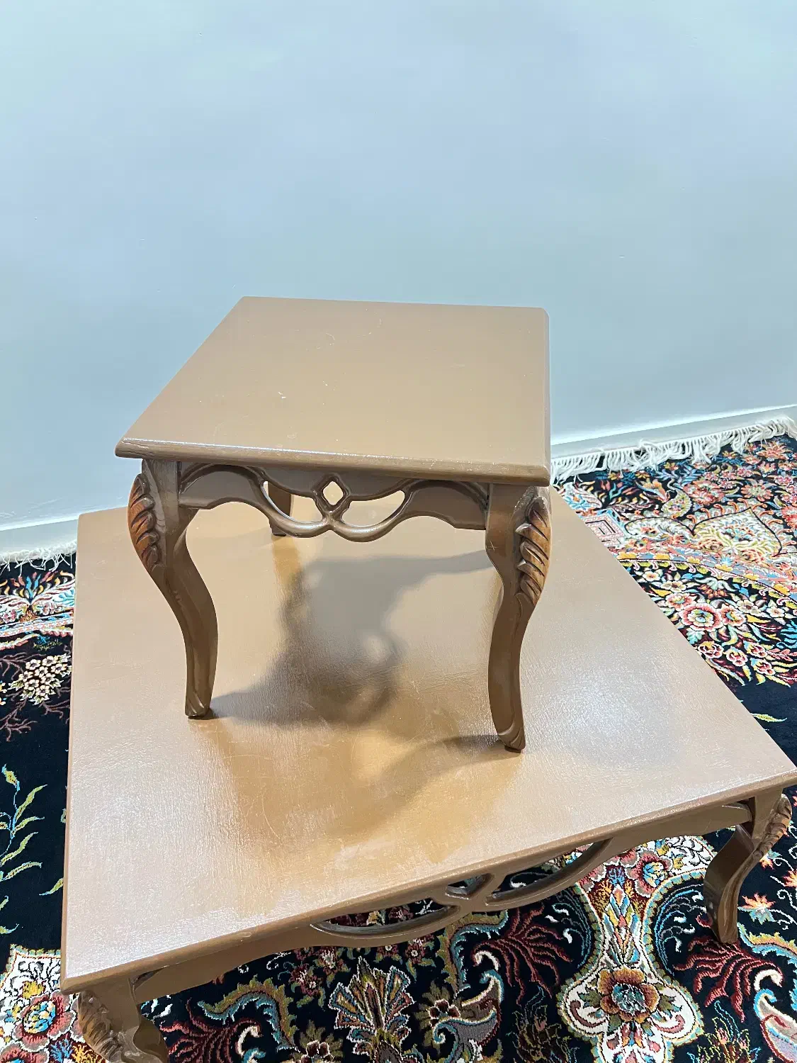 میز و دوتا عسلی چوبی|مبلمان خانگی و میز عسلی|دوگنبدان, |دیوار