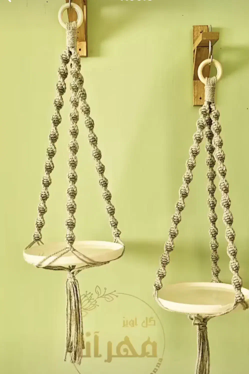 آویز گلدان مکرومه|صنایع دستی و سایر لوازم تزئینی|بروجرد, |دیوار