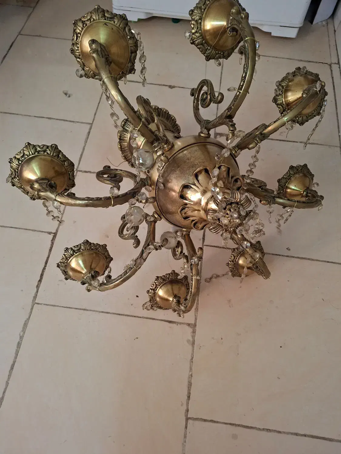 لوستر برنز .برنزی .|لوستر و چراغ آویز|مشهد, طلاب|دیوار