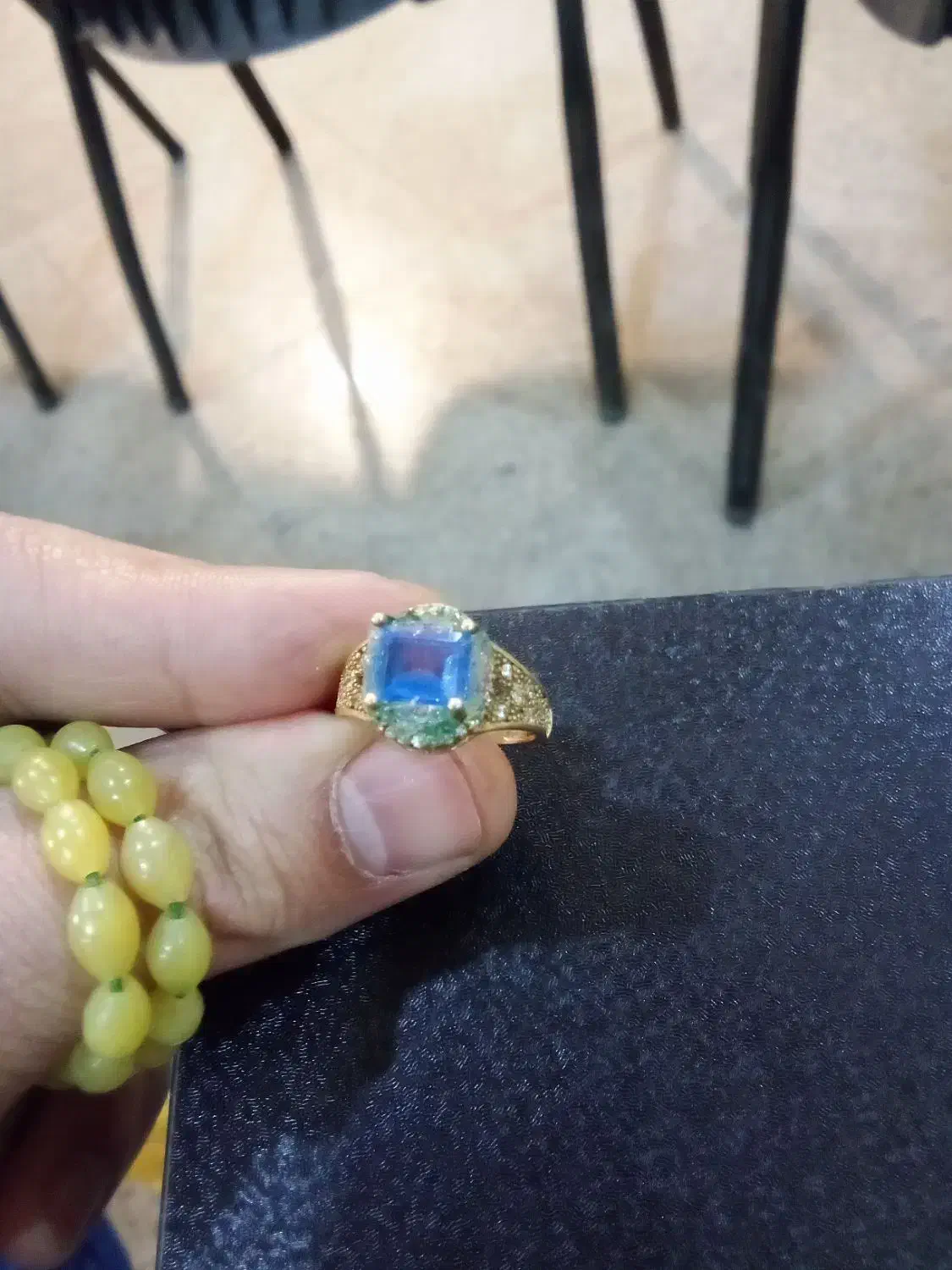 انگشتر زنانه توپاز اصل سوییسی|جواهرات|زنجان, |دیوار