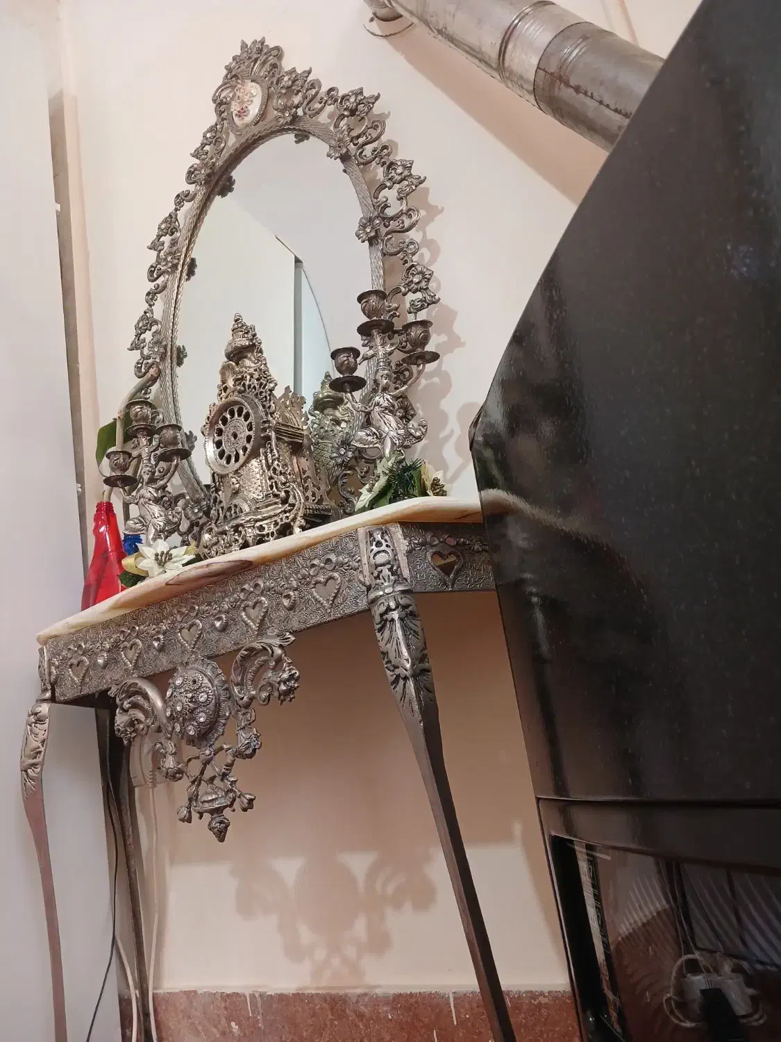 آینه شمعدان|آینه|تبریز, |دیوار