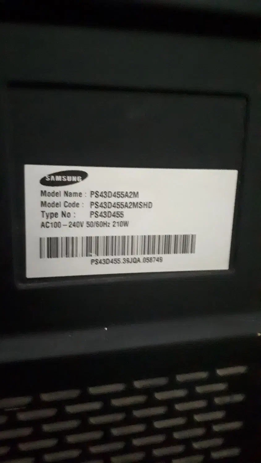 تلوزیون ۴۳ سامسونگ|تلویزیون و پروژکتور|رباطکریم, رباطکریم|دیوار