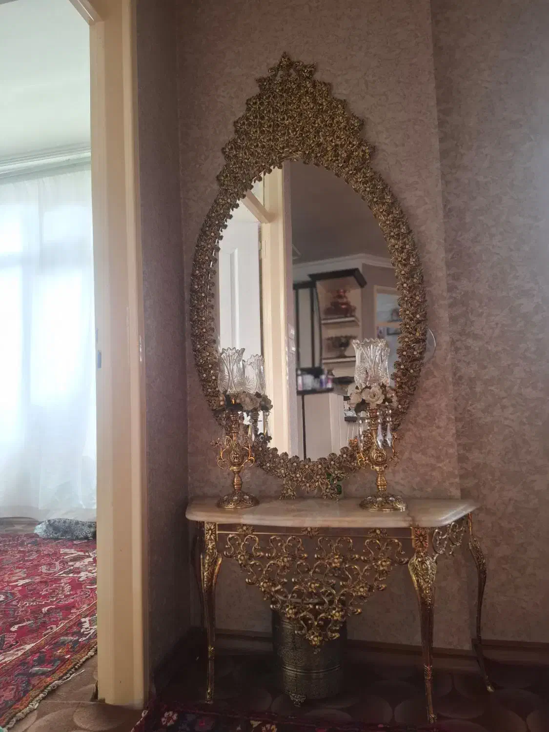 آینه کنسول|بوفه، ویترین، کنسول|تبریز, |دیوار