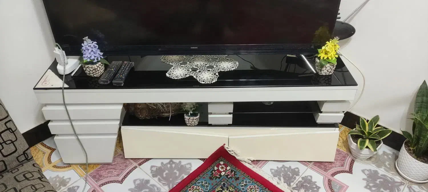 میز تلوزیون دوتیکه  چوب هایگلاس|میز تلویزیون|رشت, حومه رشت|دیوار