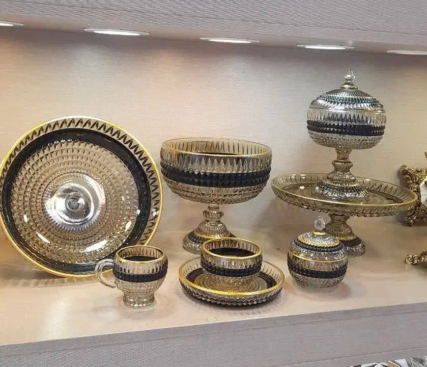 سرویس کریستال ۶ نفره پایه فلزی|ظروف سرو و پذیرایی|تهران, شوش|دیوار