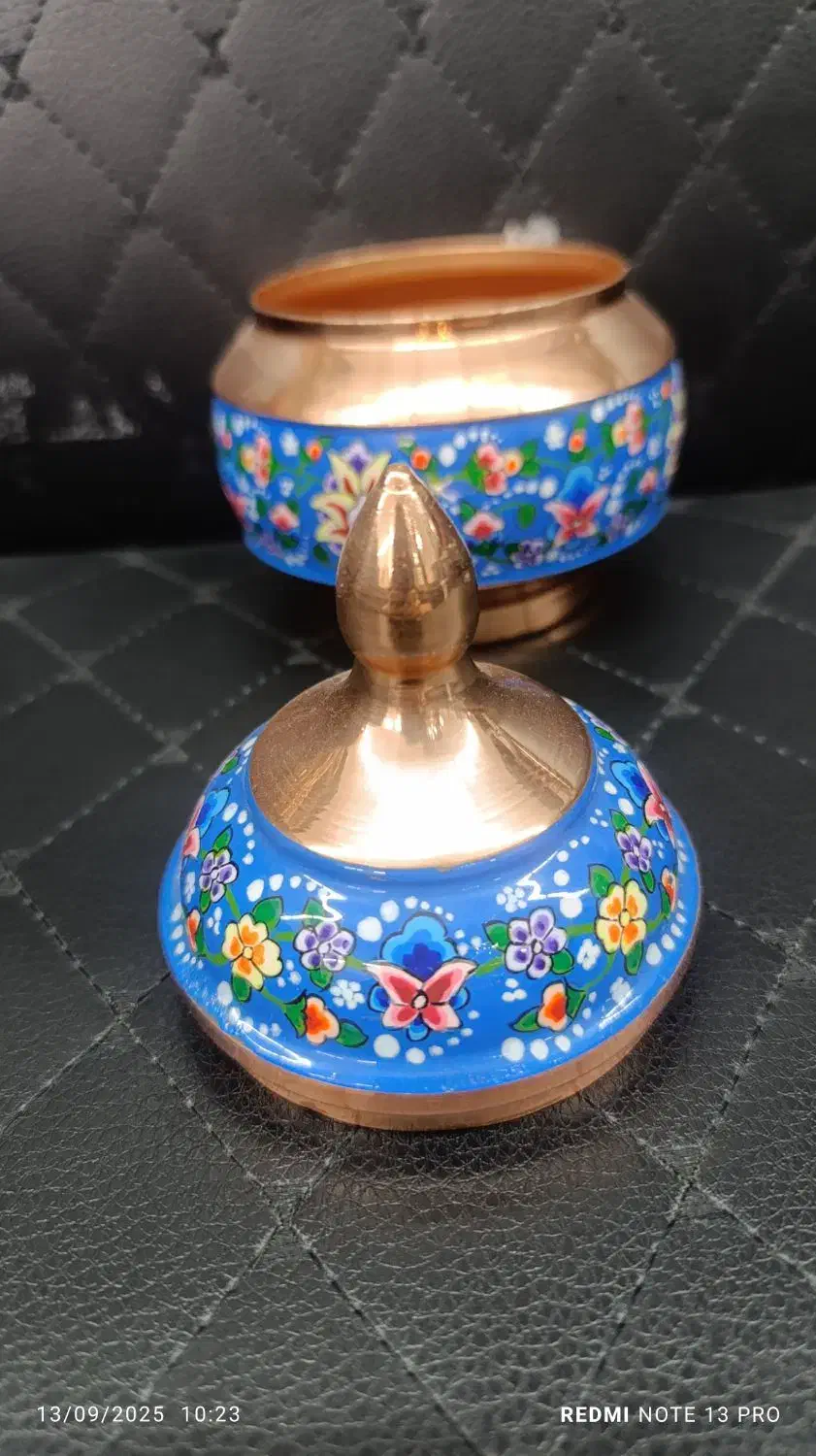 قندان مس و پرداز|ظروف سرو و پذیرایی|اصفهان, ارداجی|دیوار