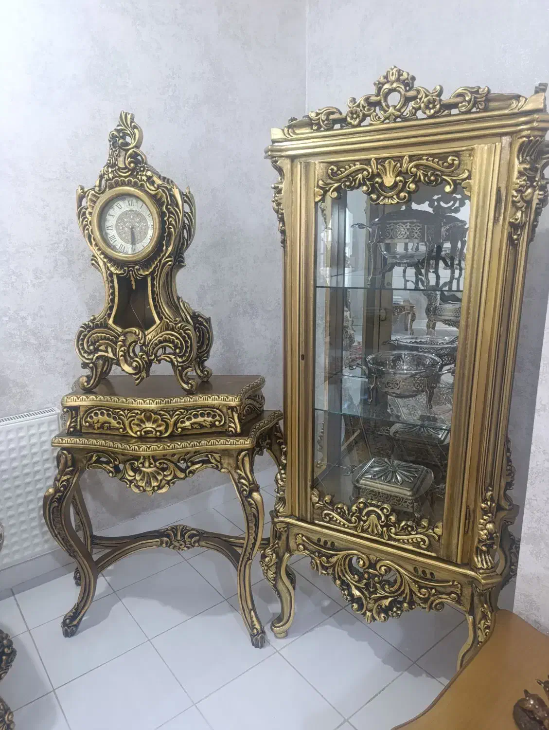 ایستاده...ست کنسول ساعت|بوفه، ویترین، کنسول|ایلام, |دیوار