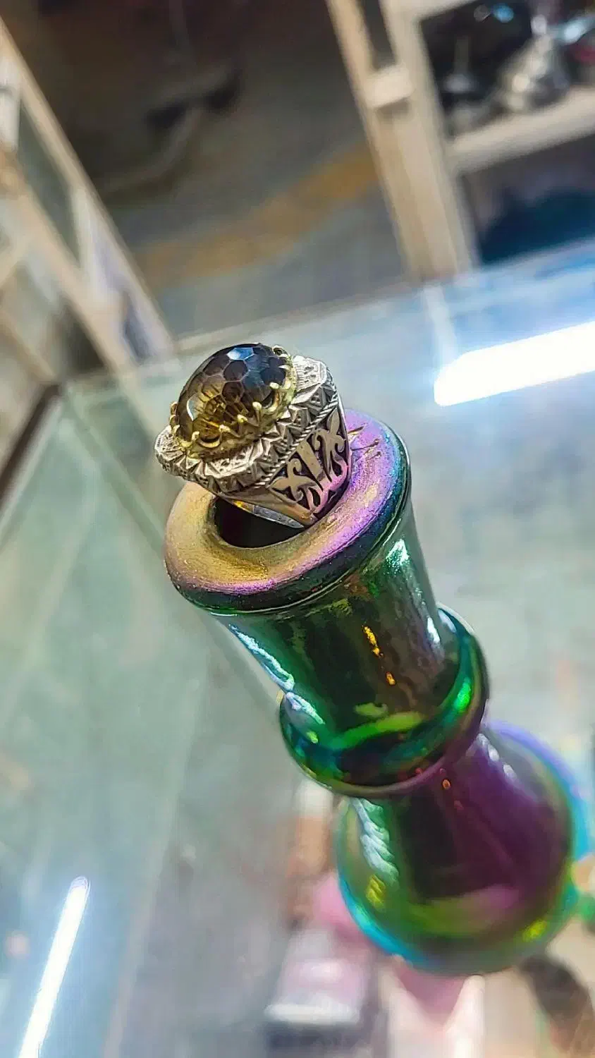 انگشتر سترین رکاب نقره  ۸تا الماس تاج برنجی|جواهرات|مشهد, رستگار|دیوار