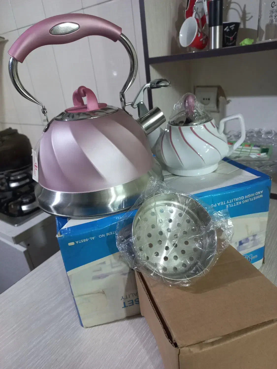 کتری و قوری ست|قوری، کتری، قهوهساز دستی|پاکدشت, پاکدشت (مامازند)|دیوار