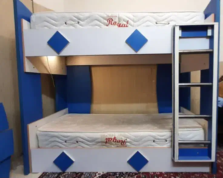 تخت دو طبقه با بهترین چوبmdf|تخت و سرویس خواب|یزد, |دیوار