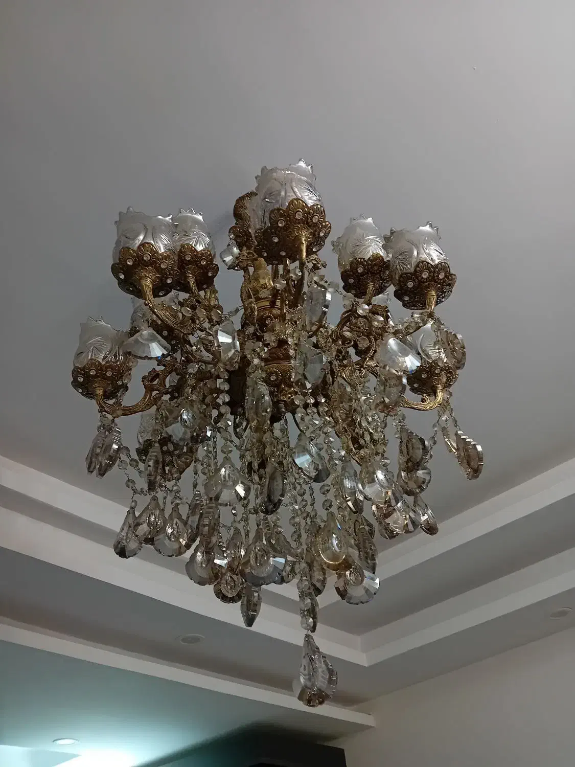 یه جفت لوستر جنس برنج|لوستر و چراغ آویز|قزوین, |دیوار