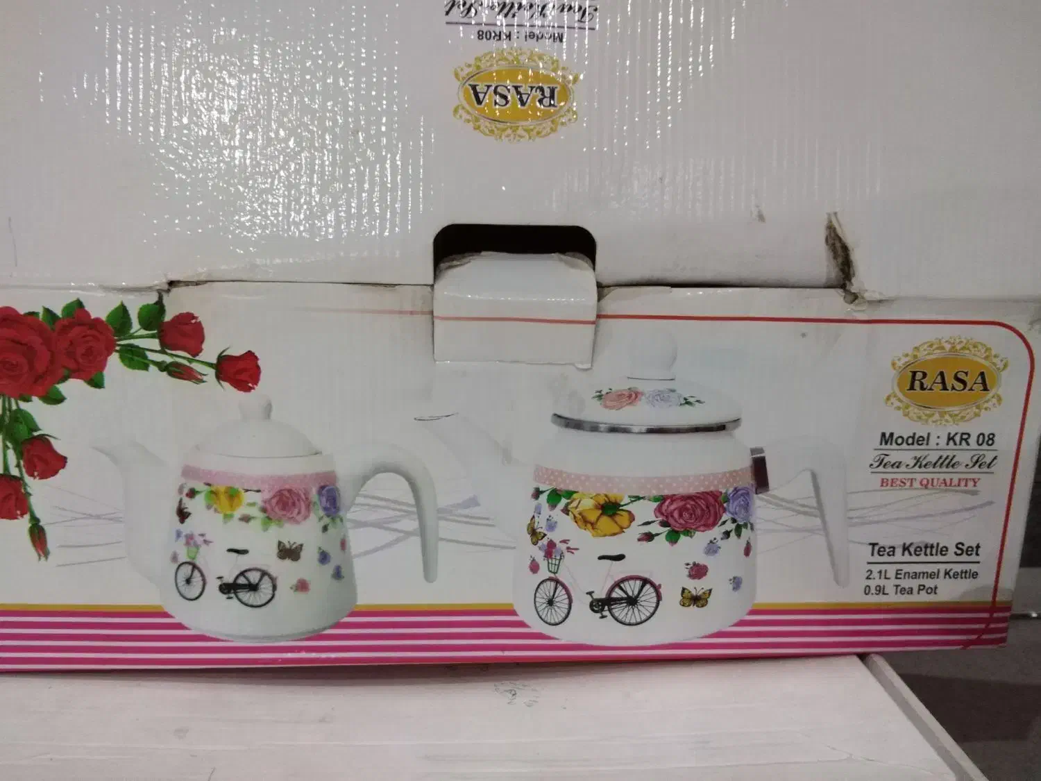 کتری و قوری لعابی مارک راسا|قوری، کتری، قهوه‌ساز دستی|یزد, |دیوار