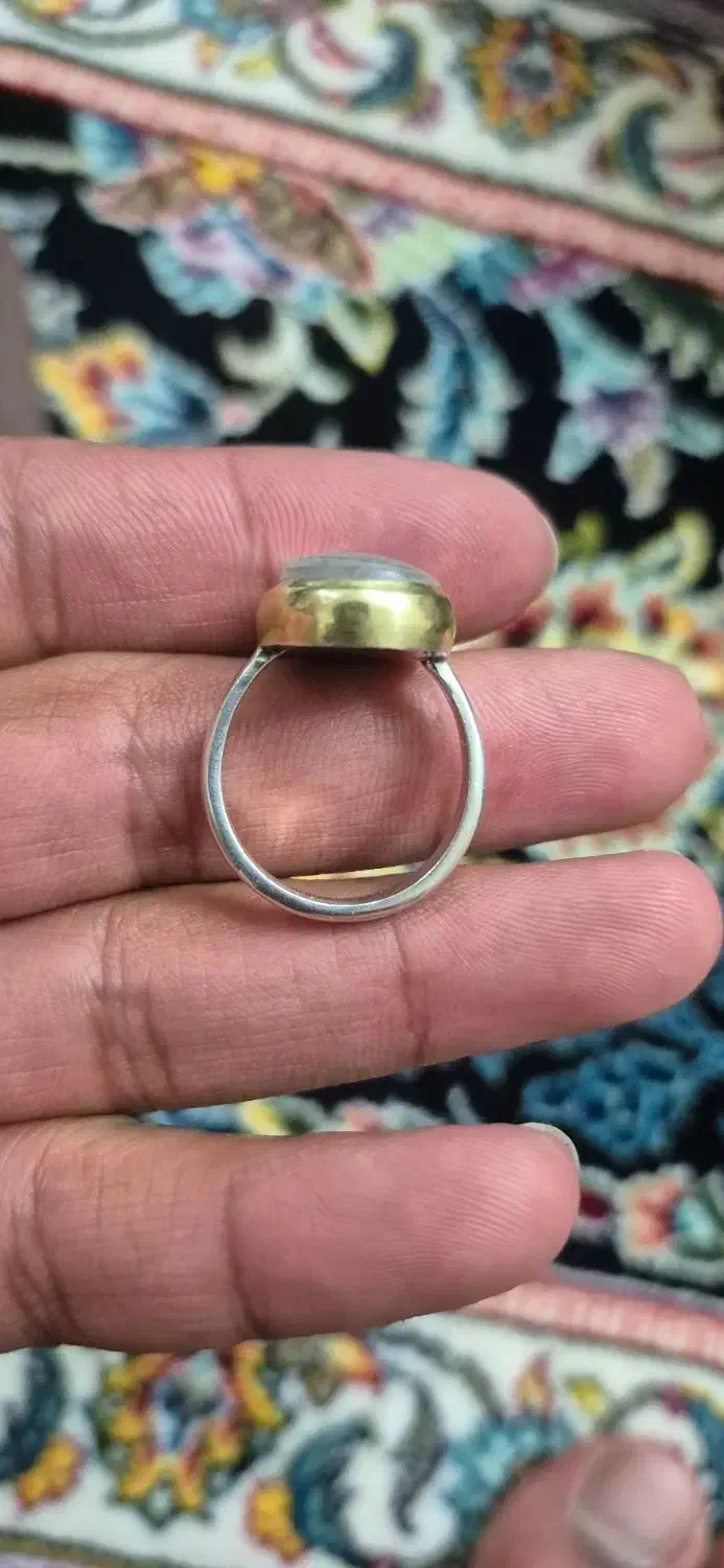 انگشتر نقره نو ( عقیق یمن نباتی )|جواهرات|گرگان, |دیوار