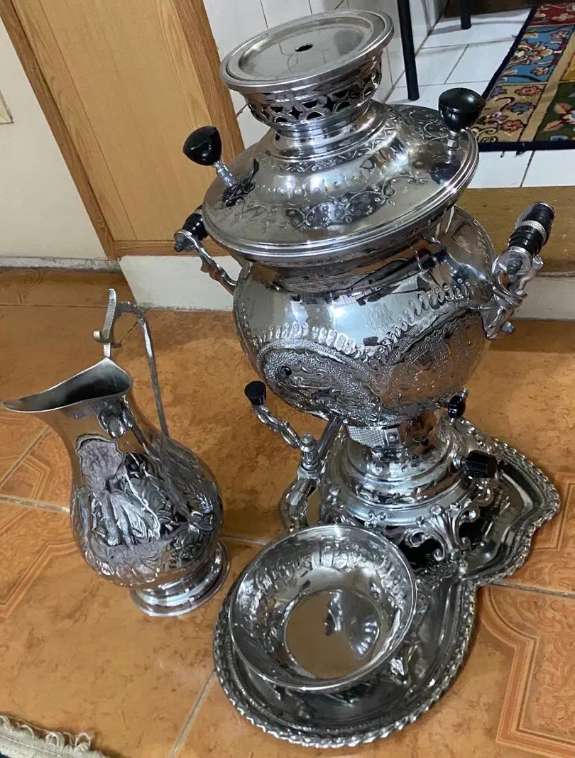 سماور گازی قلمکاری برند سبحان|سماور، چایساز، قهوهساز|تهران, نازیآباد|دیوار