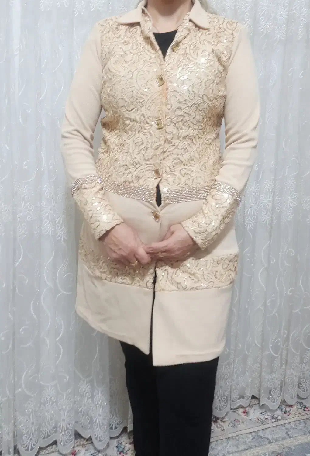 مانتو مجلسی مناسب سایز ۳۶ تا ۴۰|لباس|کشکوئیه, |دیوار