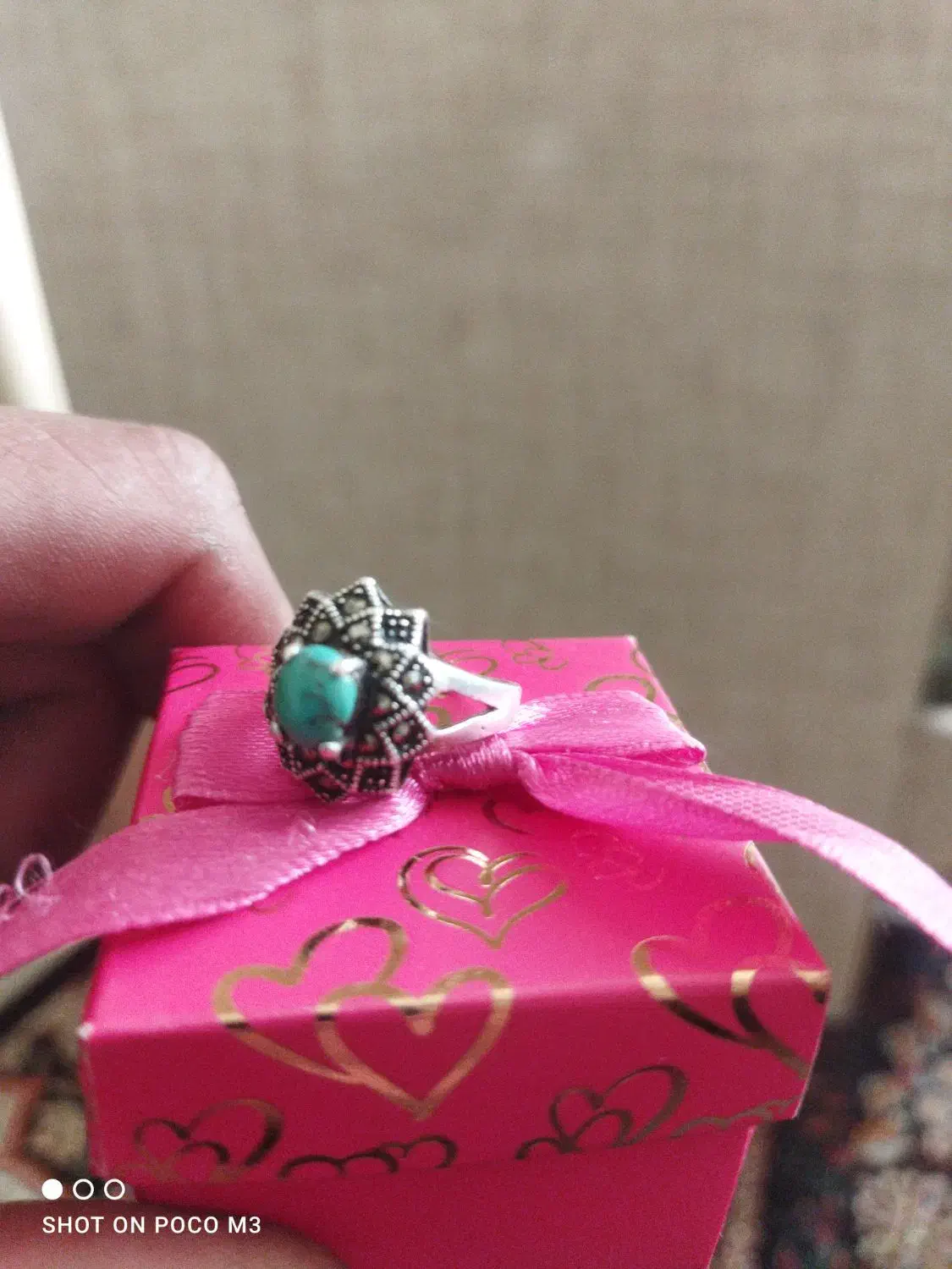 انگشترنقره فیوزه نیشابوراصل زنانه|بدلیجات|زنجان, |دیوار