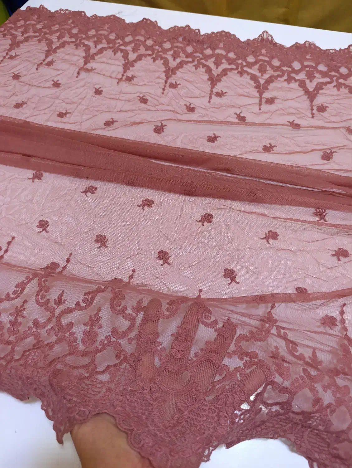 پارچه تور خامه دوری شده|لباس|تبریز, |دیوار