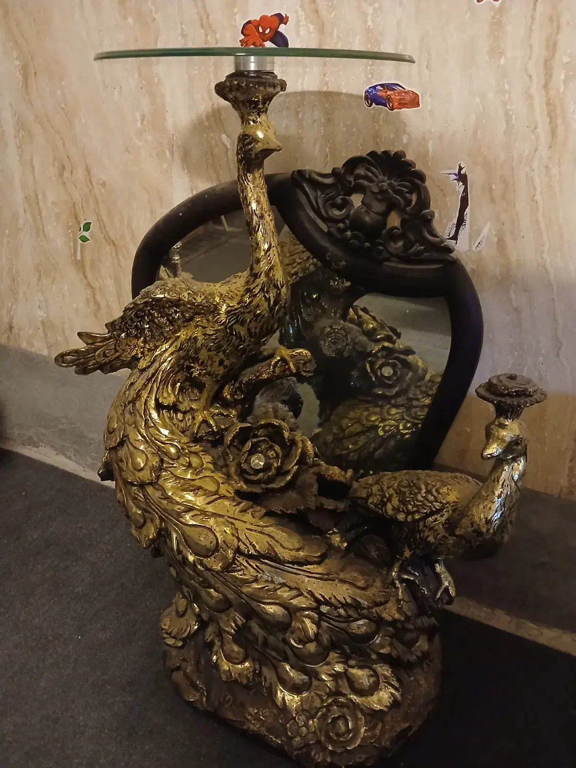 میز تلفن طرح طاوس|میز تلفن|قم, حمام تالار|دیوار