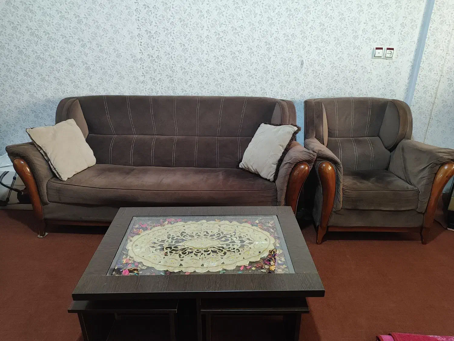 مبل راحتی ۷ نفره|مبلمان خانگی و میز عسلی|محمدیه-قزوین, |دیوار