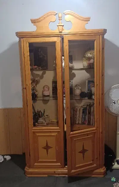 کمد /بوفه /کمد بزرگ /کمد چوبی /ویترین چوبی|بوفه، ویترین، کنسول|چالوس, |دیوار