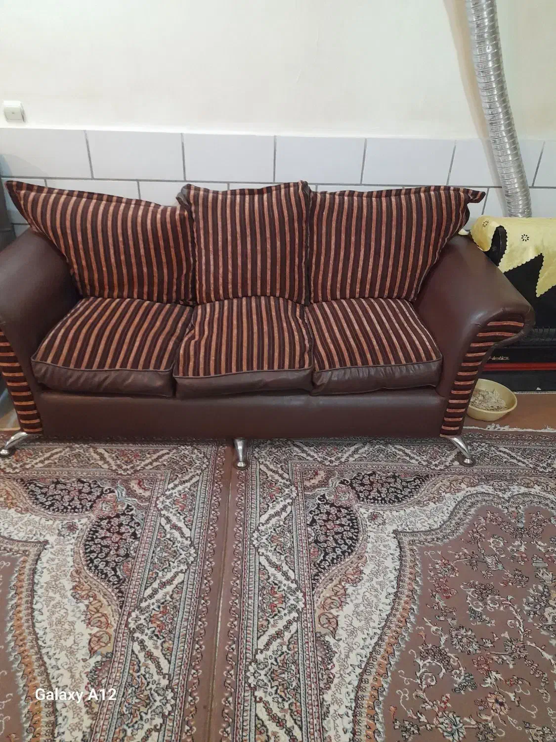 مبل ۸ نفره  چرمی پایه استل|مبلمان خانگی و میز عسلی|اراک, |دیوار