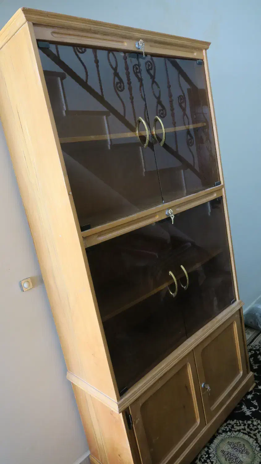 کمد کتابخانه چوبی سالم|کتابخانه، شلف، قفسه‌های دیواری|کرمانشاه, |دیوار