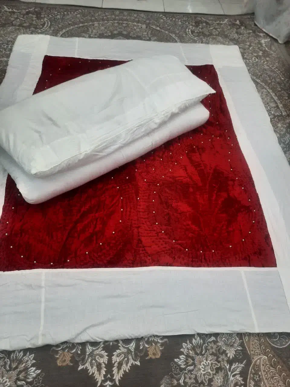 دودست لحافت وتشک دونفره نو واستفاده نشده قدیمی***|تشک تختخواب|مشهد, رده|دیوار