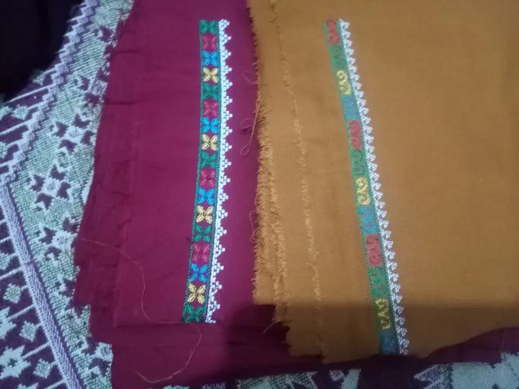 نقش دوزی  یقه و شلوار و کلاه هرنقش وطرح درخواستی|لوازم خیاطی و بافتنی|گنبد کاووس, |دیوار