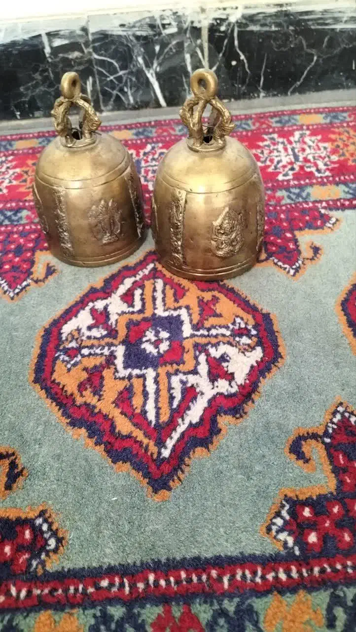 سماور زنگوله برنجی گلدان مسی فلاسک قیچی اصلاح|کلکسیون اشیاء عتیقه|محلات, |دیوار