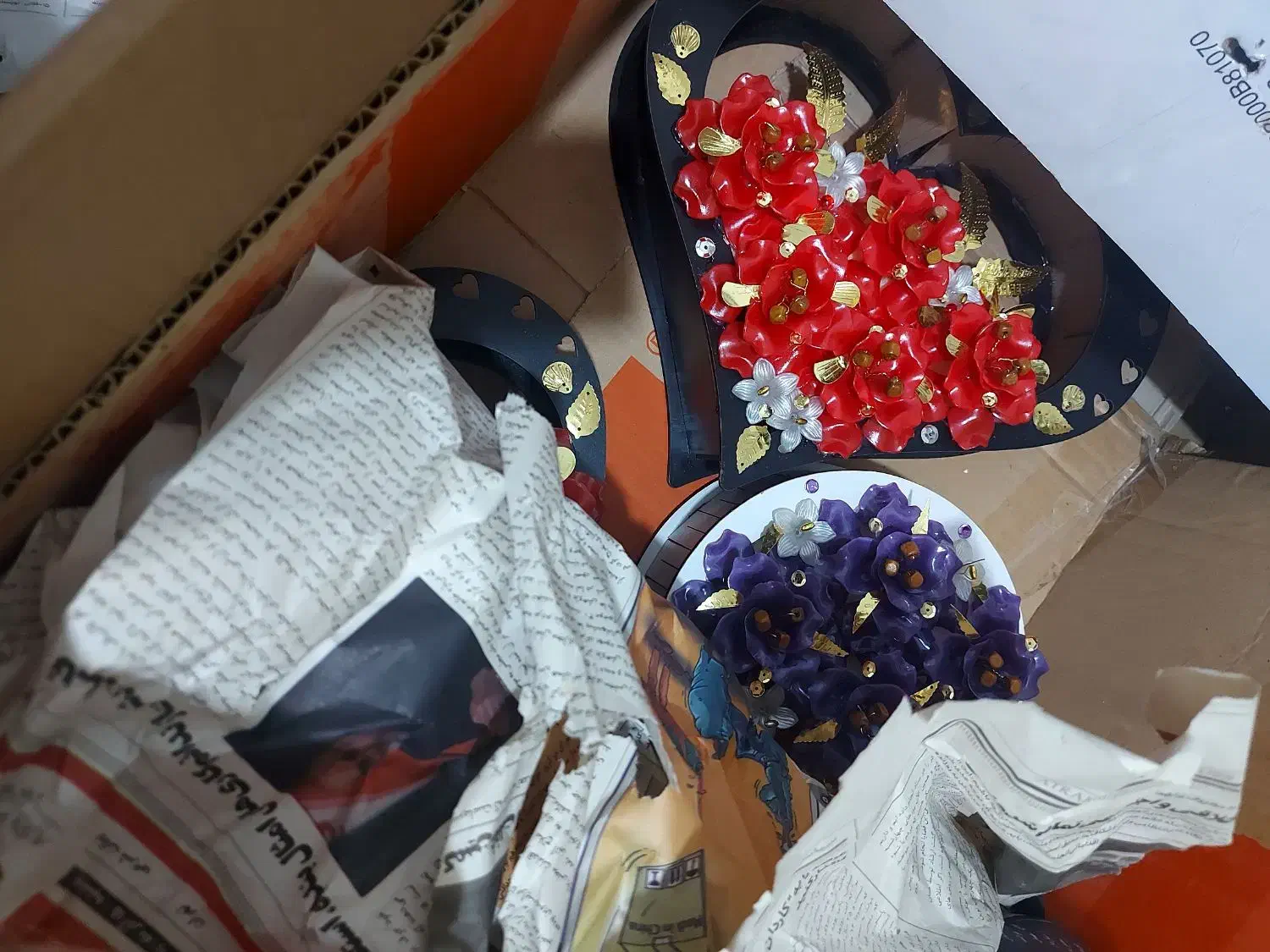 ست سه‌تایی دکوری چوبی کریستالی|صنایع دستی و سایر لوازم تزئینی|بندر ماهشهر, |دیوار