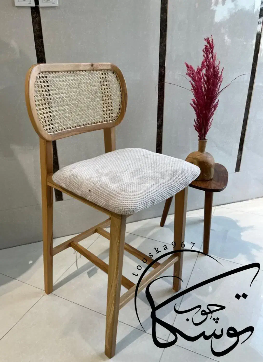 گروه تولیدی توسکا چوب صندلی اپن .کانتر چوب راش|میز و صندلی غذاخوری|فردیس, قریشی|دیوار