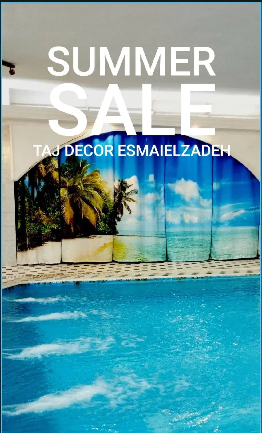 پرده چاپی طرح ساحل دریا|پرده، رانر، رومیزی|نوشهر, |دیوار