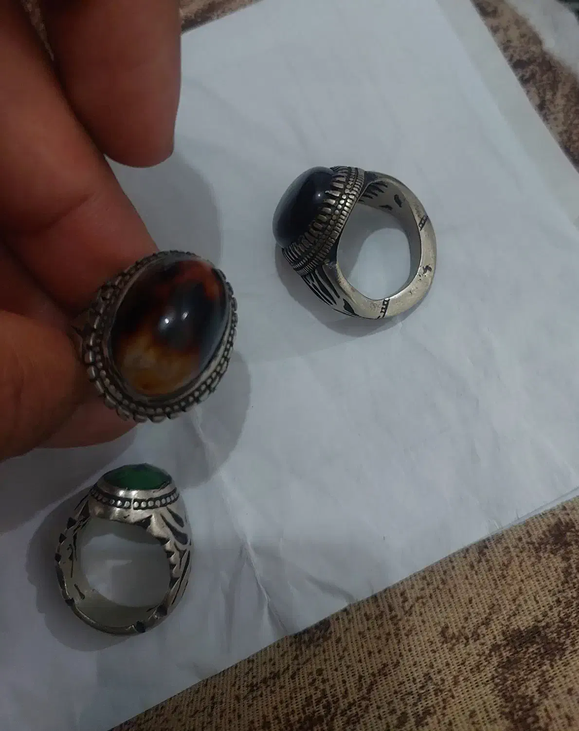 انگشترنقره سنگین|جواهرات|ایلام, |دیوار