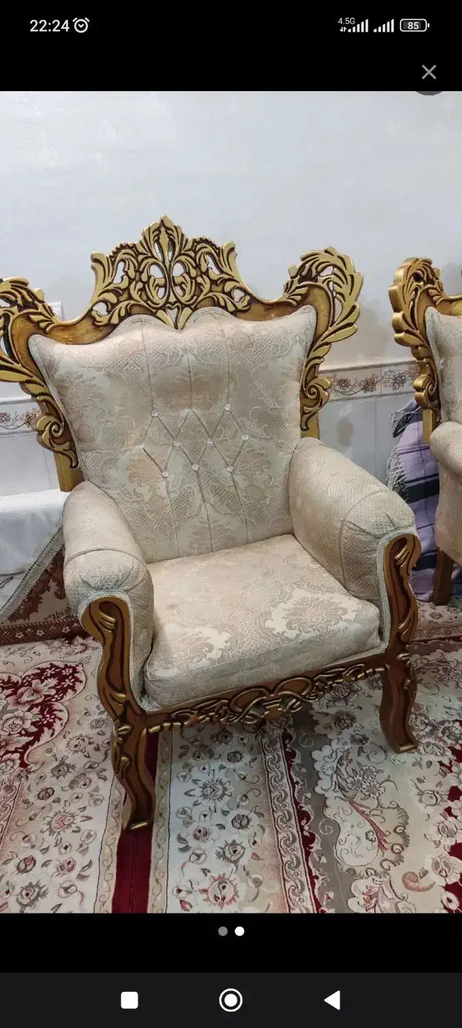 مبل سلطنتی ۷ نفره|مبلمان خانگی و میز عسلی|مرند, |دیوار