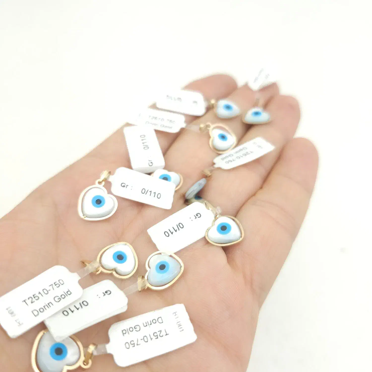 پلاک طلای چشم نظر قلب سبک کادویی|جواهرات|برازجان, |دیوار