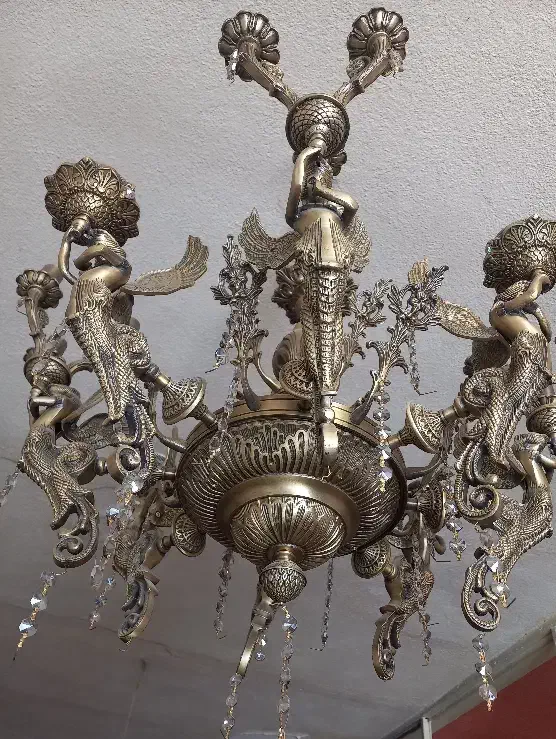 لوستر برنجی|لوستر و چراغ آویز|اراک, |دیوار