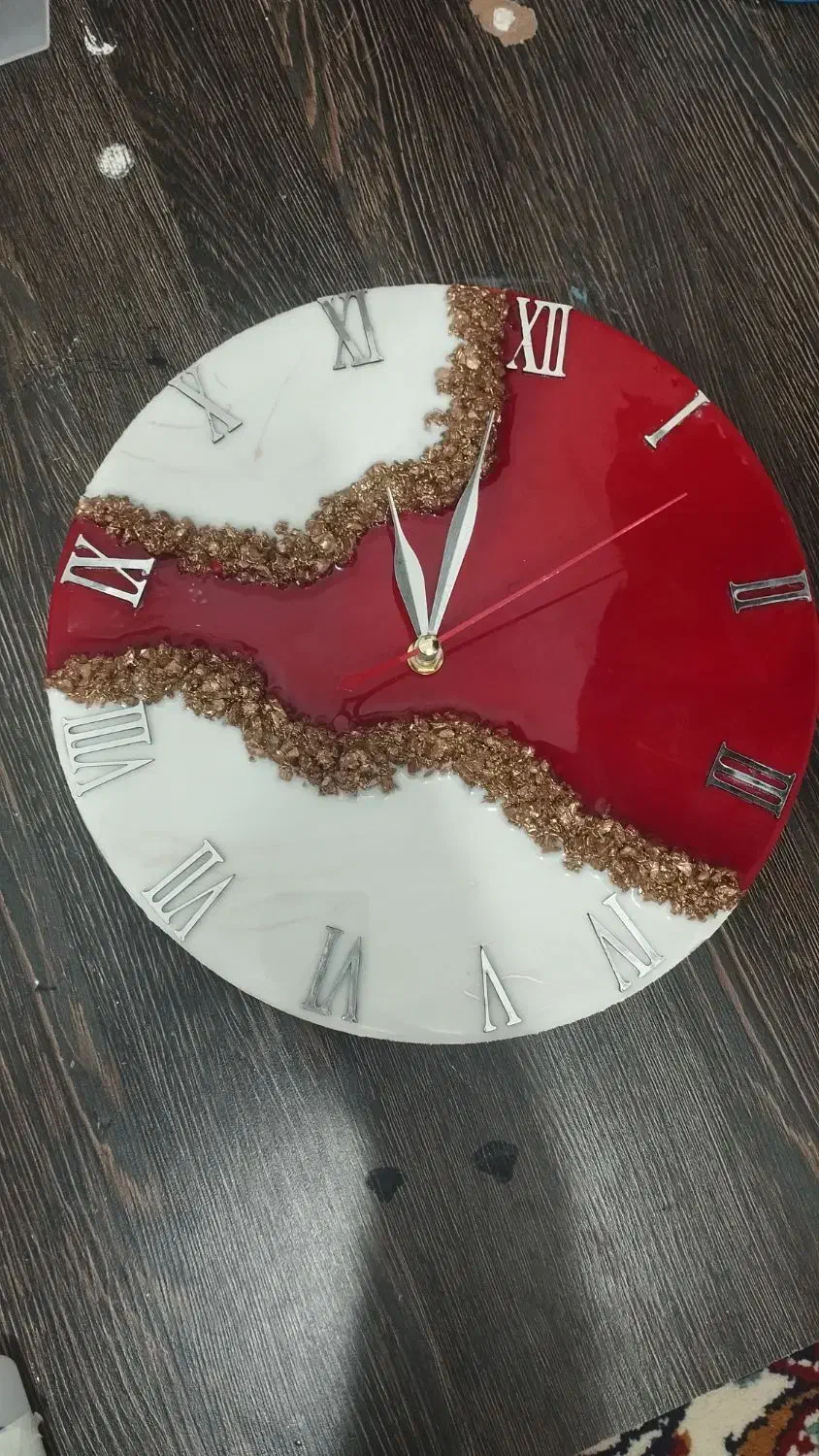 ساعت چوب رزین|ساعت دیواری و تزئینی|آبدانان, |دیوار