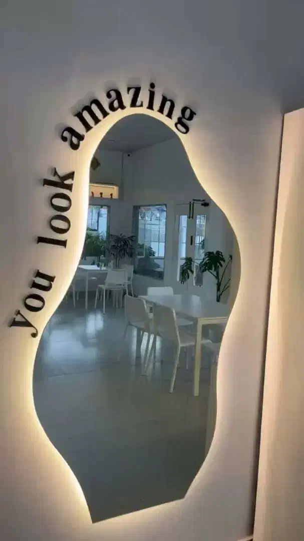 آیینه دفرمه نور دار انواع طرح ها|آینه|کرج, گلشهر|دیوار