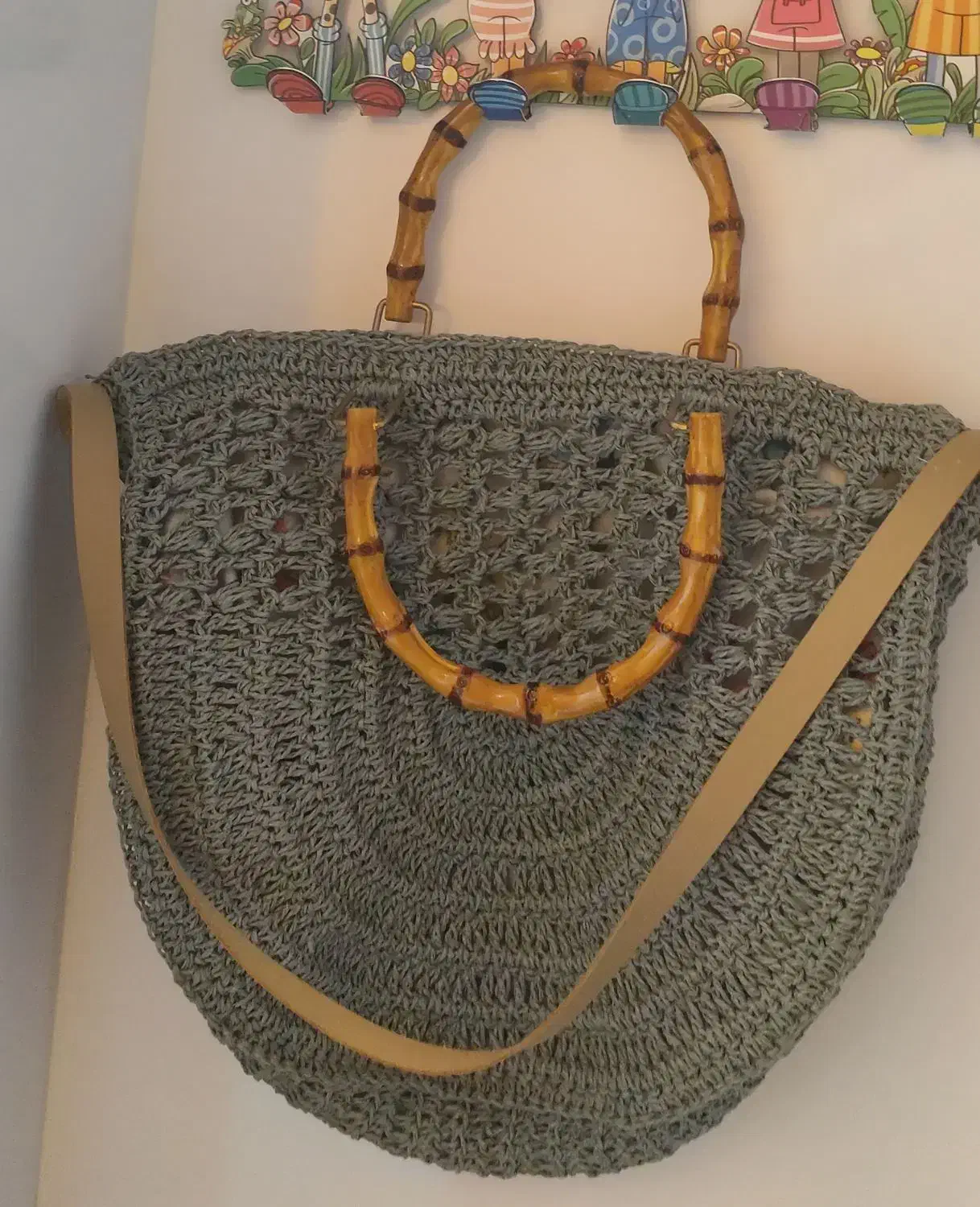 کیف دستباف از جنس رافیا|کیف، کفش، کمربند|جم, |دیوار