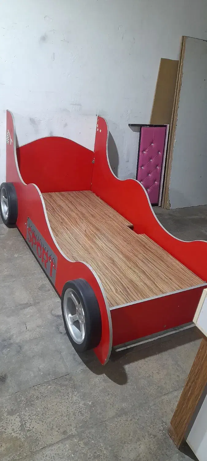 تخت دونفره ویک ونیم نفره ماشینی ویه نفره با تشک|تخت و سرویس خواب|اهواز, پردیس دو|دیوار