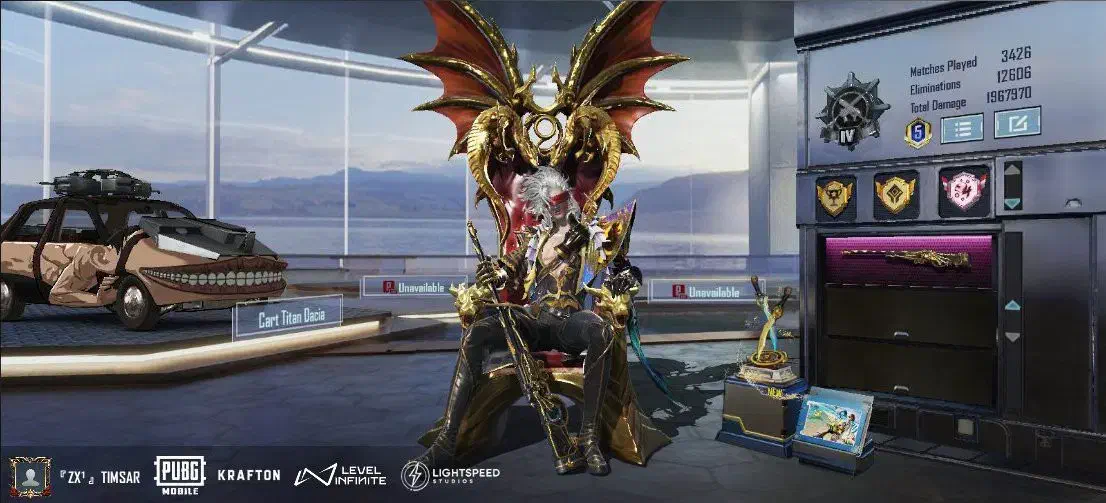 اکانت پابجی ایکسوت دار با گانش|کنسول، بازی ویدئویی و آنلاین|مهاباد (آذربایجان غربی), |دیوار