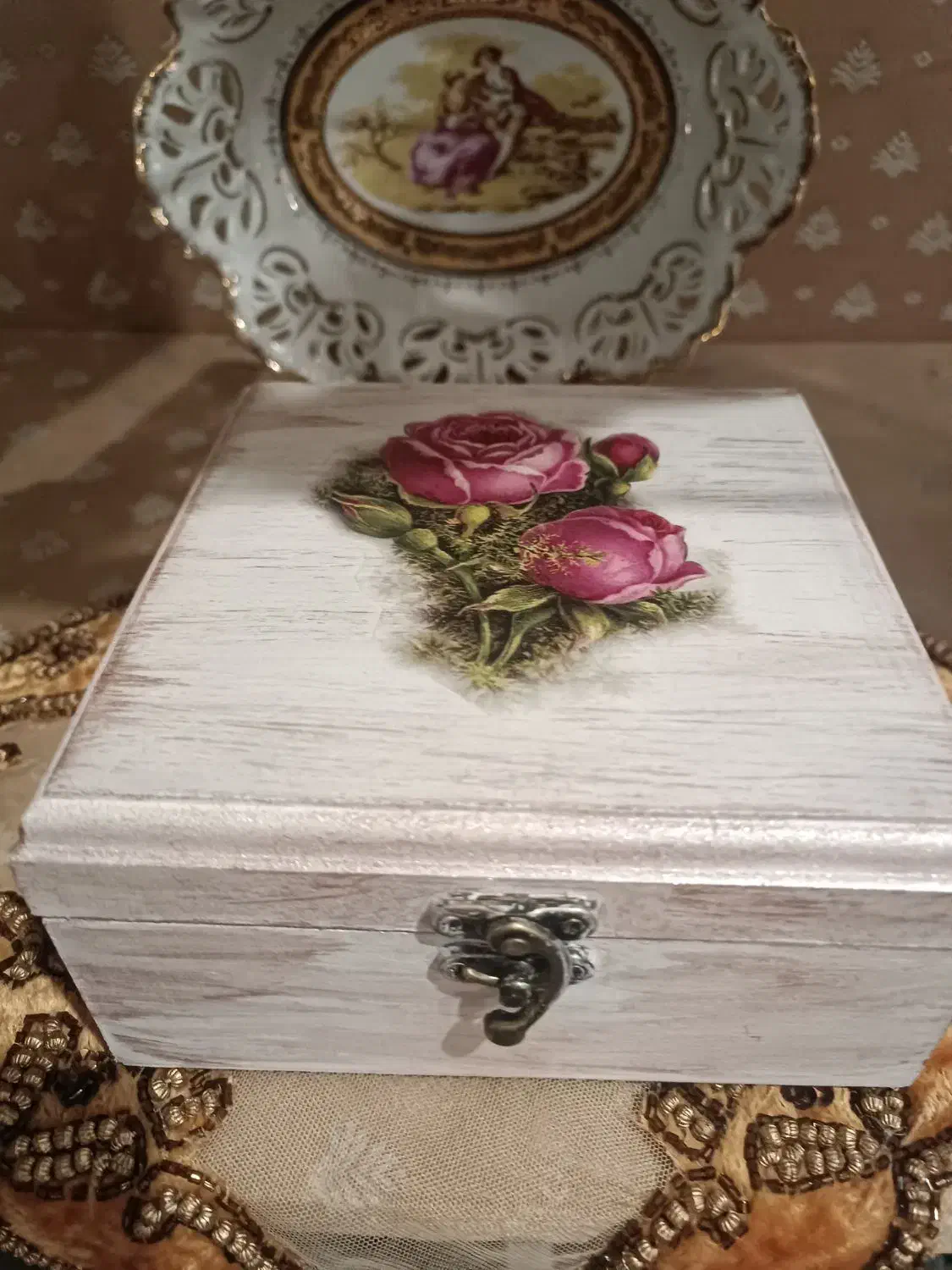 جعبه چوبی پتینه|صنایع دستی و سایر لوازم تزئینی|تهران, گلستان (شهرک راه آهن)|دیوار