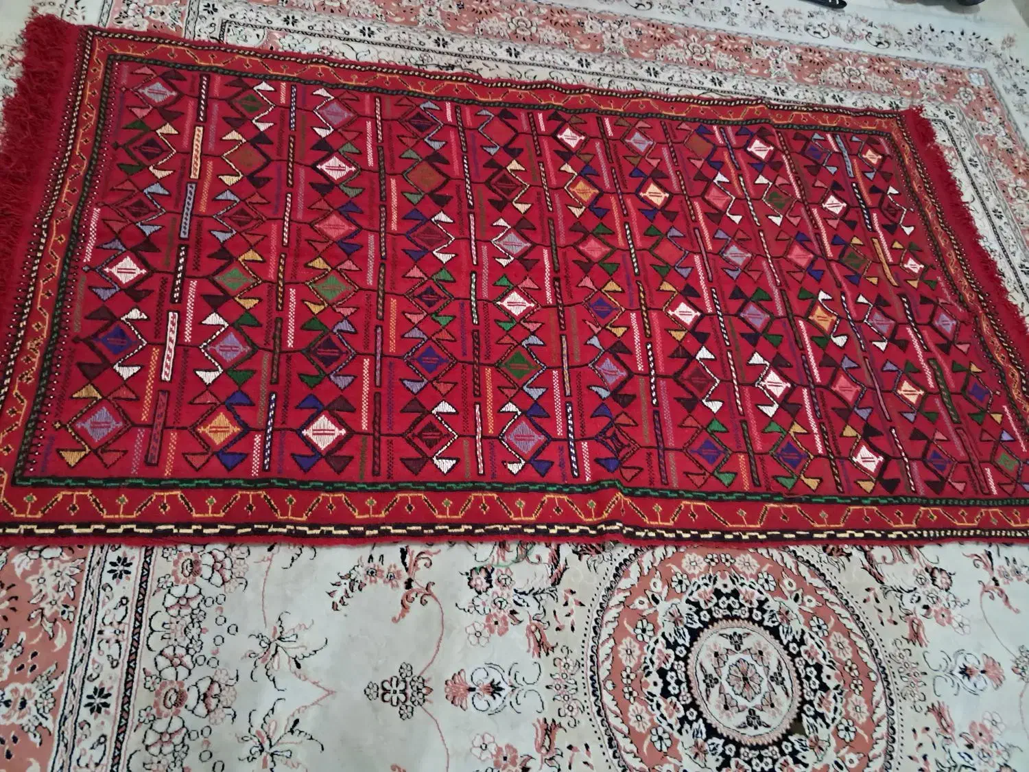 جاجیم اوجاخ قراغی|گلیم، جاجیم، گبه|تبریز, |دیوار