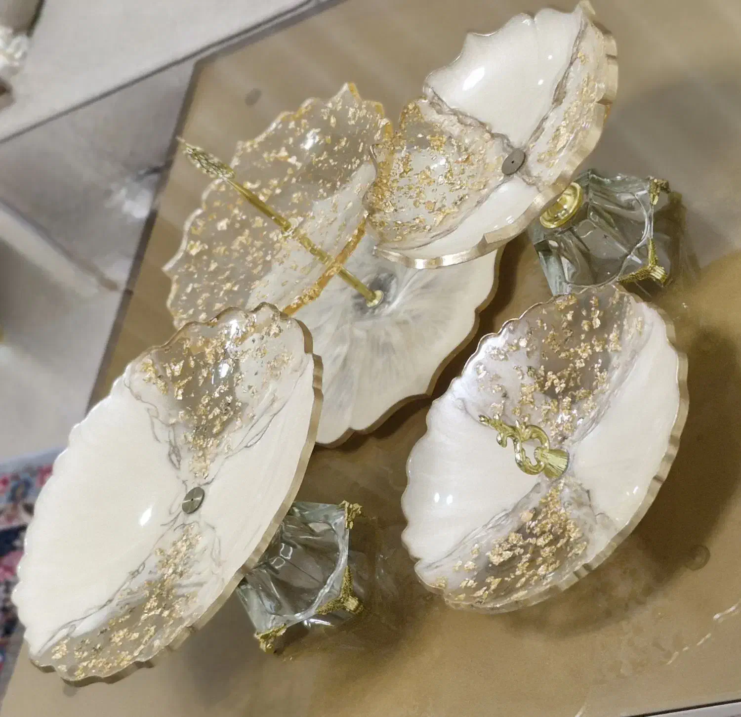 ست پذیرایی رزین ۴ تیکه|ظروف سرو و پذیرایی|تهران, گلستان (شهرک راه آهن)|دیوار